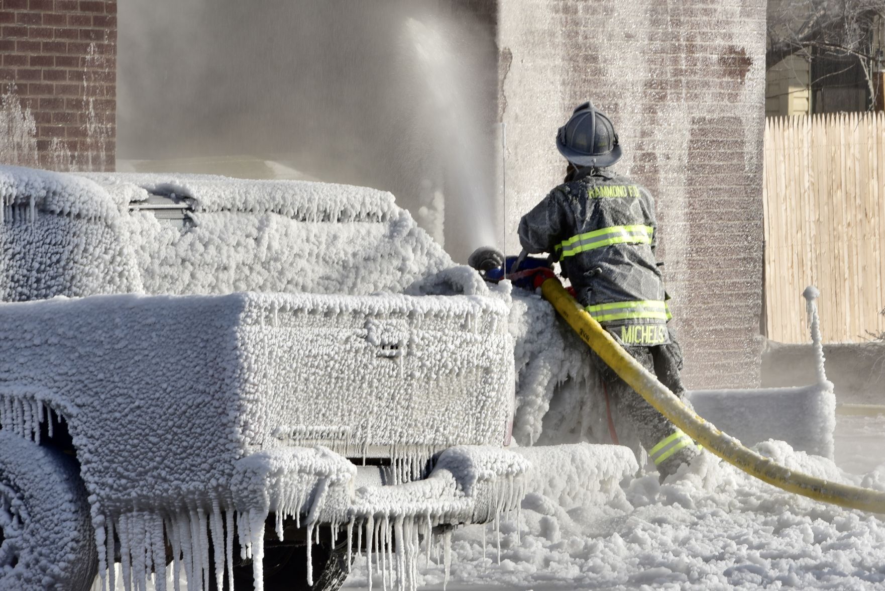Fire Fighters battle Extra Alarm fire in Frigid Weather